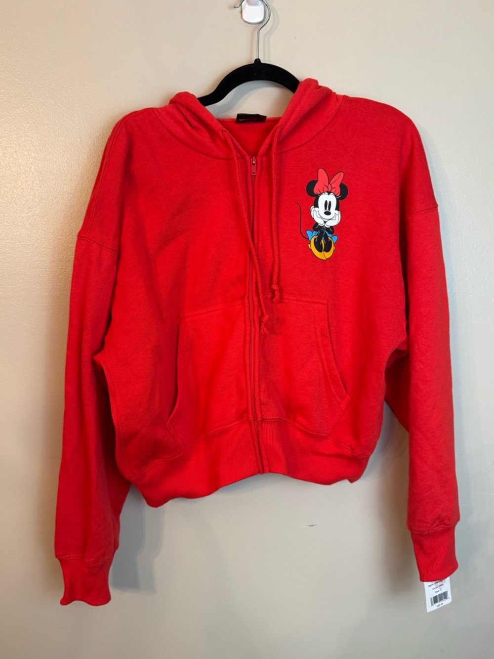 NWT Disney Minnie Mouse Hooded Sweatshirt Size Large in Juniors